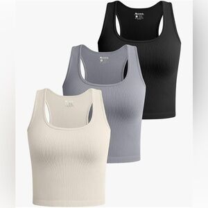 Ribbed race back tank top bundle